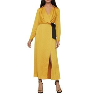 🔥BCBGMAXAZARIA Lightweight Satin Polka Dot Dress